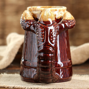 Бокал "Рак Бочка", коричневый, 0.7 л, микс Бокал "Рак Бочка", коричневый, 0.7 л, микс