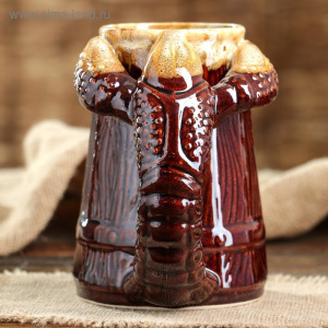 Бокал "Рак Бочка", коричневый, 0.7 л, микс Бокал "Рак Бочка", коричневый, 0.7 л, микс