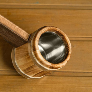 Черпак из липы "Добрыня", 0.25л, 51 см, нержавеющая вставка, с длинной ручкой, Термо Черпак из липы "Добрыня", 0.25л, 51 см, нержавеющая вставка, с длинной ручкой, Термо