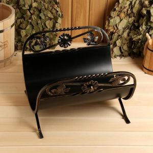 Дровница кованая, цвет бронза Дровница кованая, цвет бронза