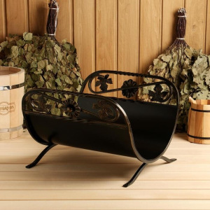 Дровница кованая, цвет бронза Дровница кованая, цвет бронза