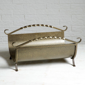 Дровница с поддоном, цвет бронза Дровница с поддоном, цвет бронза