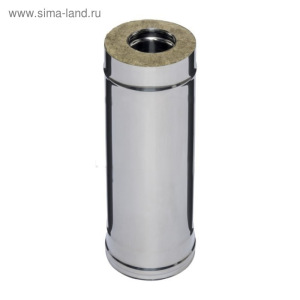 Дымоход Феррум утеплённый нержавеющий 430/0.5 мм/зеркальный, d 115 × 200 мм, L=0.5 м Дымоход Феррум утеплённый нержавеющий 430/0.5 мм/зеркальный, d 115 × 200 мм, L=0.5 м