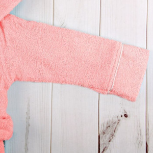 Халат для девочки с капюшоном, рост 116 см, коралловый, махра Халат для девочки с капюшоном, рост 116 см, коралловый, махра