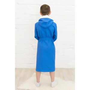 Халат для мальчика, рост 146 см, синий вафля Халат для мальчика, рост 146 см, синий вафля