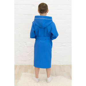 Халат для мальчика, рост 146 см, синий вафля Халат для мальчика, рост 146 см, синий вафля