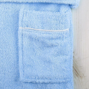 Халат для мальчика с капюшоном, рост 116 см, голубой, махра Халат для мальчика с капюшоном, рост 116 см, голубой, махра