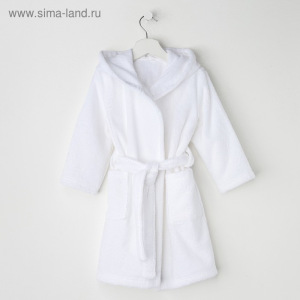 Халат махровый детский Экономь и Я р. 28, цв.белый, 100%хл с AIRO, 320 г/м2 Халат махровый детский Экономь и Я р. 28, цв.белый, 100%хл с AIRO, 320 г/м2
