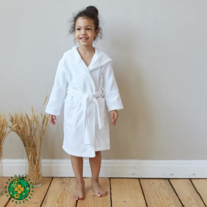 Халат махровый детский Экономь и Я р. 28, цв.белый, 100%хл с AIRO, 320 г/м2 Халат махровый детский Экономь и Я р. 28, цв.белый, 100%хл с AIRO, 320 г/м2