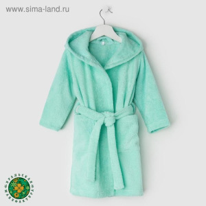 Халат махровый детский Экономь и Я р. 28, цв.нежно-бирюз, 100%хл с AIRO, 320 г/м2 Халат махровый детский Экономь и Я р. 28, цв.нежно-бирюз, 100%хл с AIRO, 320 г/м2