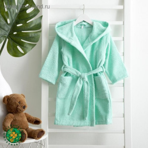 Халат махровый детский Экономь и Я р. 28, цв.нежно-бирюз, 100%хл с AIRO, 320 г/м2 Халат махровый детский Экономь и Я р. 28, цв.нежно-бирюз, 100%хл с AIRO, 320 г/м2