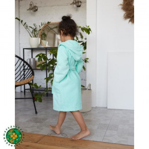 Халат махровый детский Экономь и Я р. 28, цв.нежно-бирюз, 100%хл с AIRO, 320 г/м2 Халат махровый детский Экономь и Я р. 28, цв.нежно-бирюз, 100%хл с AIRO, 320 г/м2