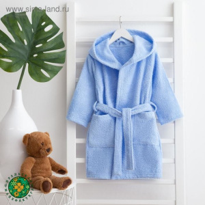 Халат махровый детский Экономь и Я р. 28, цв.нежно-голубой,100%хл 320 г/м2 Халат махровый детский Экономь и Я р. 28, цв.нежно-голубой,100%хл 320 г/м2