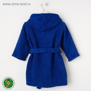 Халат махровый детский, размер 28, цвет синий, 340 г/м2 хл.100% с AIRO Халат махровый детский, размер 28, цвет синий, 340 г/м2 хл.100% с AIRO