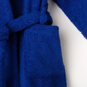 Халат махровый детский, размер 28, цвет синий, 340 г/м2 хл.100% с AIRO Халат махровый детский, размер 28, цвет синий, 340 г/м2 хл.100% с AIRO