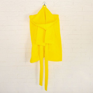 Халат махровый детский, размер 28, цвет жёлтый, 340 г/м2 хл.100% с AIRO Халат махровый детский, размер 28, цвет жёлтый, 340 г/м2 хл.100% с AIRO