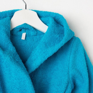 Халат махровый детский, размер 30, цвет морской, 340 г/м2 хл.100% с AIRO Халат махровый детский, размер 30, цвет морской, 340 г/м2 хл.100% с AIRO