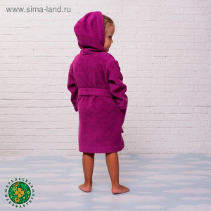 Халат махровый детский, размер 30, цвет розовый, 340 г/м2 хл.100% с AIRO Халат махровый детский, размер 30, цвет розовый, 340 г/м2 хл.100% с AIRO