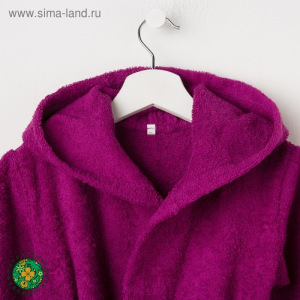 Халат махровый детский, размер 30, цвет розовый, 340 г/м2 хл.100% с AIRO Халат махровый детский, размер 30, цвет розовый, 340 г/м2 хл.100% с AIRO