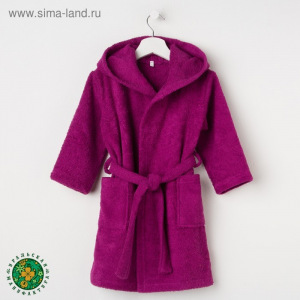 Халат махровый детский, размер 30, цвет розовый, 340 г/м2 хл.100% с AIRO Халат махровый детский, размер 30, цвет розовый, 340 г/м2 хл.100% с AIRO