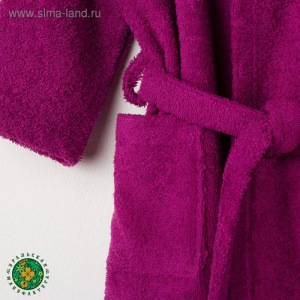 Халат махровый детский, размер 30, цвет розовый, 340 г/м2 хл.100% с AIRO Халат махровый детский, размер 30, цвет розовый, 340 г/м2 хл.100% с AIRO