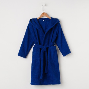 Халат махровый детский, размер 32, цвет синий, 340 г/м2 хл.100% с AIRO Халат махровый детский, размер 32, цвет синий, 340 г/м2 хл.100% с AIRO