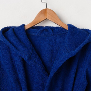 Халат махровый детский, размер 32, цвет синий, 340 г/м2 хл.100% с AIRO Халат махровый детский, размер 32, цвет синий, 340 г/м2 хл.100% с AIRO