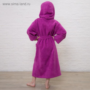 Халат махровый детский, размер 34, цвет розовый, 340 г/м2 хл.100% с AIRO Халат махровый детский, размер 34, цвет розовый, 340 г/м2 хл.100% с AIRO