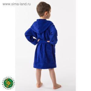 Халат махровый детский Рыцарь, размер 32, цвет синий, 340 г/м² хл. 100% с AIRO Халат махровый детский Рыцарь, размер 32, цвет синий, 340 г/м² хл. 100% с AIRO