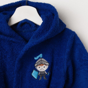 Халат махровый детский Рыцарь, размер 32, цвет синий, 340 г/м² хл. 100% с AIRO Халат махровый детский Рыцарь, размер 32, цвет синий, 340 г/м² хл. 100% с AIRO