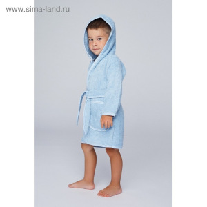 Халат махровый для мальчика, рост 98-104 см, цвет голубой К07_Д Халат махровый для мальчика, рост 98-104 см, цвет голубой К07_Д