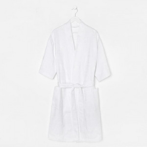 Халат вафельный мужской Этель «Дубки» р-р 46-48, цв. белый, вафля 220 г/м2, 100%хл Халат вафельный мужской Этель «Дубки» р-р 46-48, цв. белый, вафля 220 г/м2, 100%хл