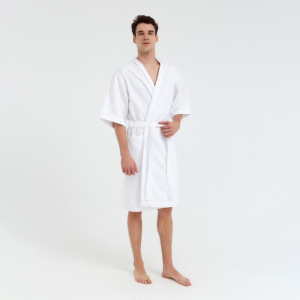 Халат вафельный мужской Этель «Дубки» р-р 46-48, цв. белый, вафля 220 г/м2, 100%хл Халат вафельный мужской Этель «Дубки» р-р 46-48, цв. белый, вафля 220 г/м2, 100%хл