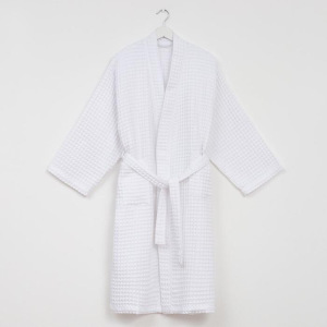 Халат вафельный мужской удлиненный Этель Boho р. 46-48, цв. белый, 100%хл, 290 г/м2 Халат вафельный мужской удлиненный Этель Boho р. 46-48, цв. белый, 100%хл, 290 г/м2