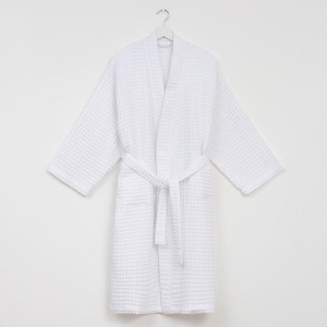Халат вафельный мужской удлиненный Этель Boho р. 46-48, цв. белый, 100%хл, 290 г/м2 Халат вафельный мужской удлиненный Этель Boho р. 46-48, цв. белый, 100%хл, 290 г/м2