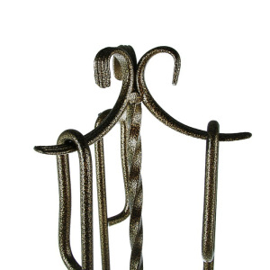 Каминный набор кованый "Лотос" 3 предмета: кочерга, щётка, совок Каминный набор кованый "Лотос" 3 предмета: кочерга, щётка, совок