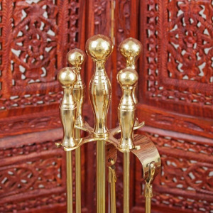 Каминный набор латунь "Царский" (4 предмета) 60х11х11 см Каминный набор латунь "Царский" (4 предмета) 60х11х11 см