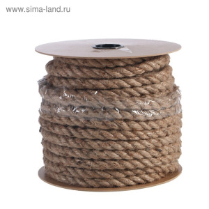Канат джутовый кручёный 18 мм, бухта (40 м) Канат джутовый кручёный 18 мм, бухта (40 м)