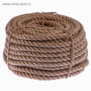 Канат джутовый кручёный 18 мм, бухта (40 м) Канат джутовый кручёный 18 мм, бухта (40 м)