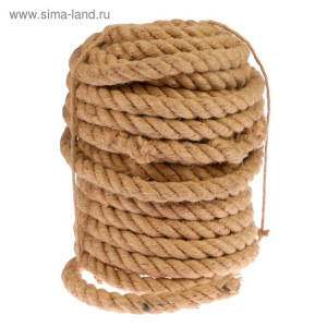 Канат джутовый крученый 20 мм, бухта (20 м) Канат джутовый крученый 20 мм, бухта (20 м)