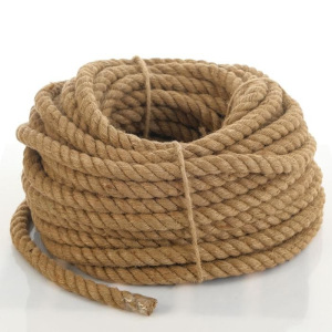 Канат пеньковый кручёный 20 мм, бухта (30 м) Канат пеньковый кручёный 20 мм, бухта (30 м)