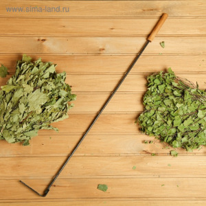 Кочерга металлическая с деревянной ручкой, длина 90 см Кочерга металлическая с деревянной ручкой, длина 90 см