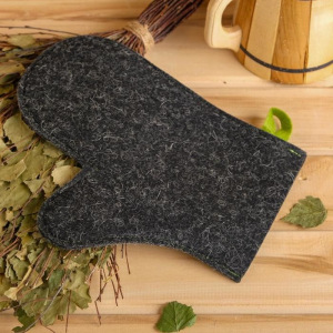 Комплект Банный (шапка, варежка, коврик, войлок) серый арт Б16-1 Комплект Банный (шапка, варежка, коврик, войлок) серый арт Б16-1