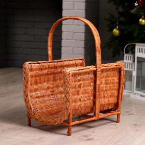 Корзинка для дров, плетёная Корзинка для дров, плетёная