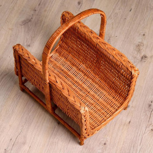 Корзинка для дров, плетёная Корзинка для дров, плетёная