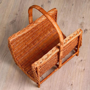 Корзинка для дров, плетёная Корзинка для дров, плетёная