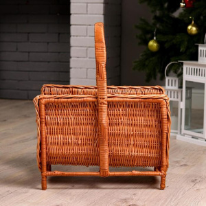 Корзинка для дров, плетёная Корзинка для дров, плетёная