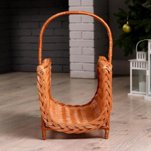 Корзинка для дров, плетёная Корзинка для дров, плетёная