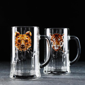 Кружка для пива Animals, 500 мл, МИКС Кружка для пива Animals, 500 мл, МИКС