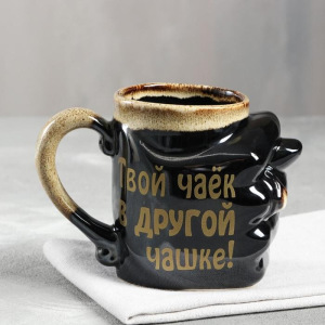 Кружка "Дуля", чёрная, 0.5 л, микс Кружка "Дуля", чёрная, 0.5 л, микс